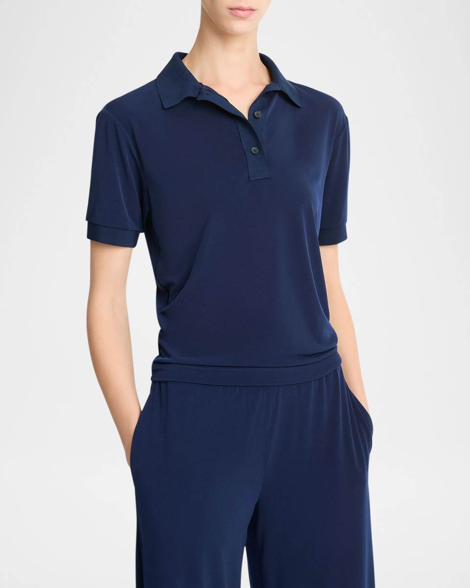 Short-Sleeve Polo Top